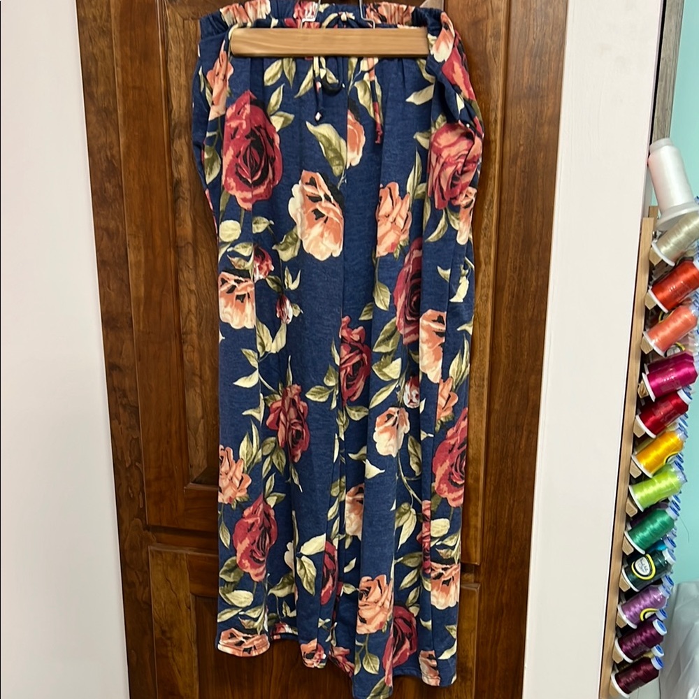 Floral Elegance Wide Leg Pants